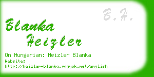 blanka heizler business card